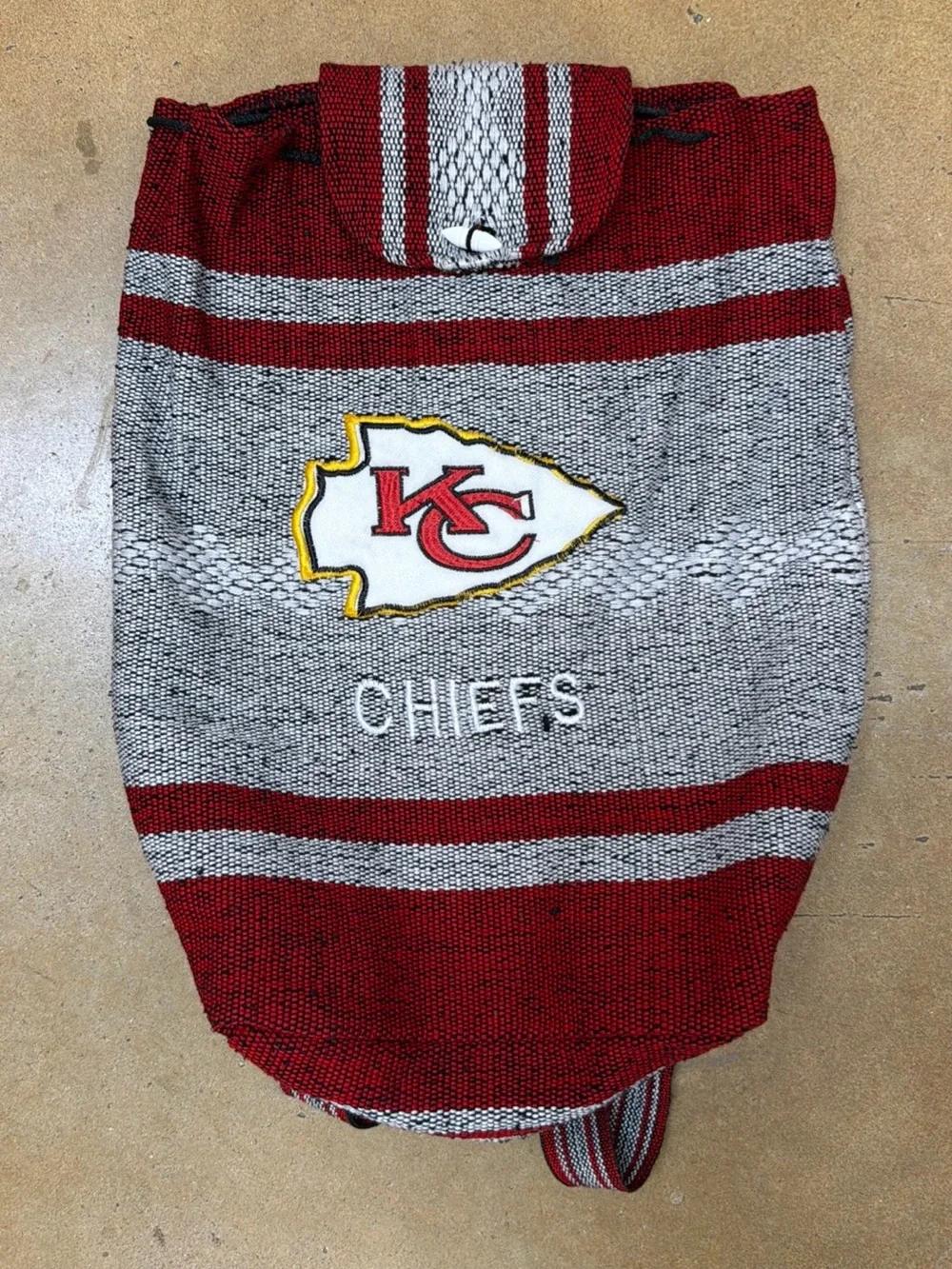 Kansas City Chiefs Southwestern Print Handmade Woven Aztec Pattern Backpack NFL